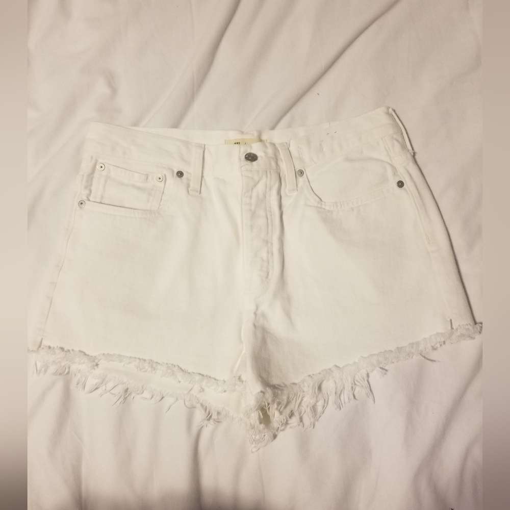 Madewell Relanced Denim Short Color White Size 28